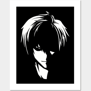 The Misfit of Demon King Academy II Maou Gakuin no Futekigousha Cool Black and White Silhouette Anime Characters : Anos Voldigoad (Transparent) Posters and Art